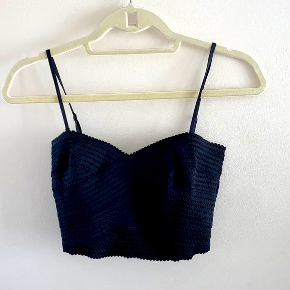 Express: Black Crop Top